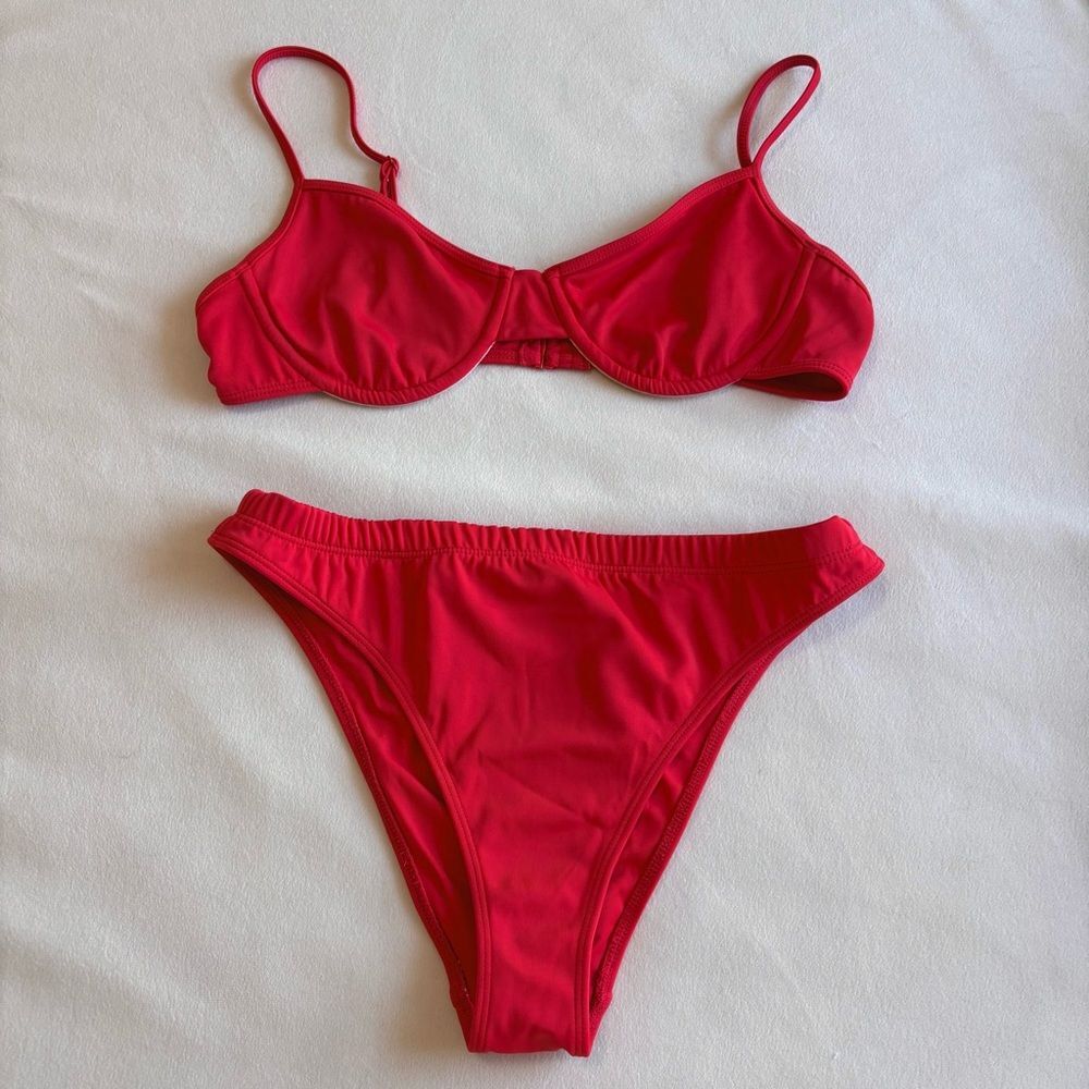 PacSun LA Hearts Underwire Bikini Top with Cheeky Bottom